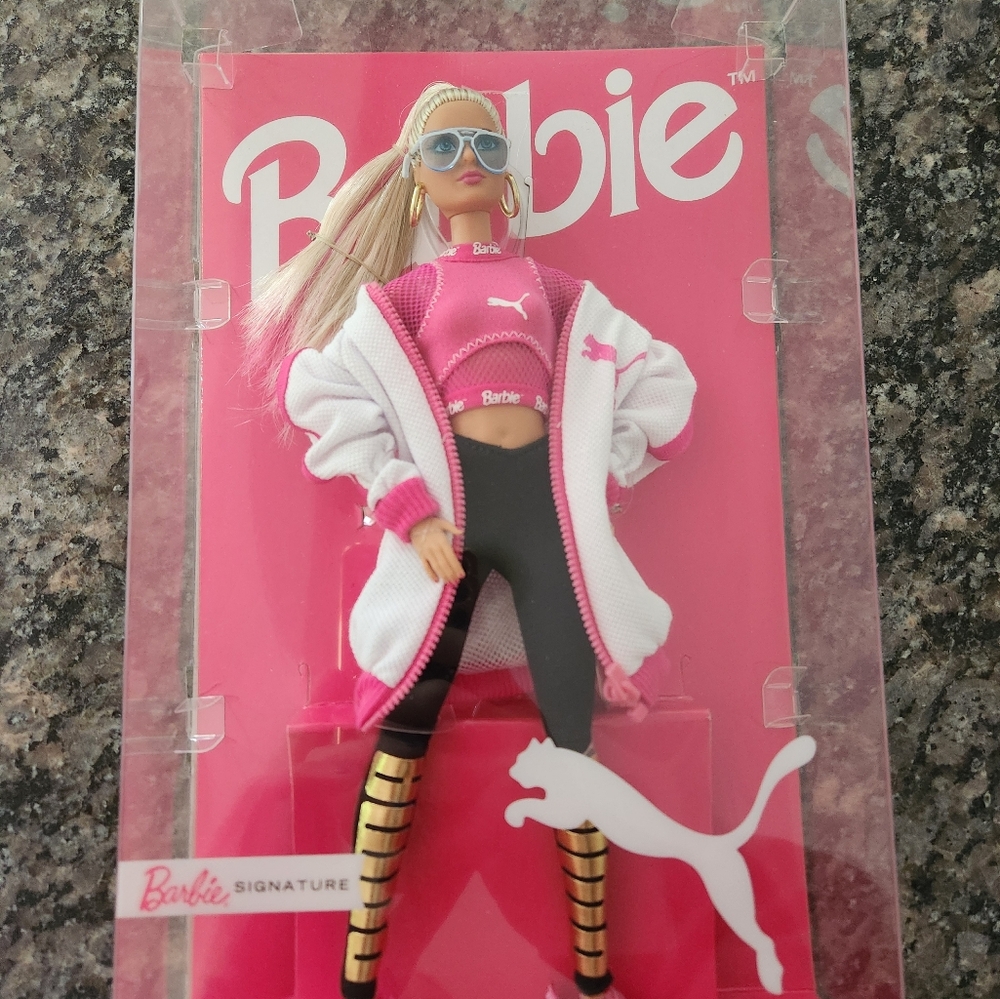 Puma Barbie Signature Doll with Pink and White Outfit